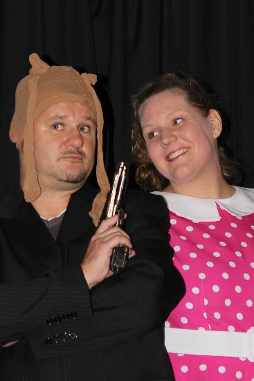 Zwei wie Bonnie und Clyde - DIN A3 Foto ohne rote Augen