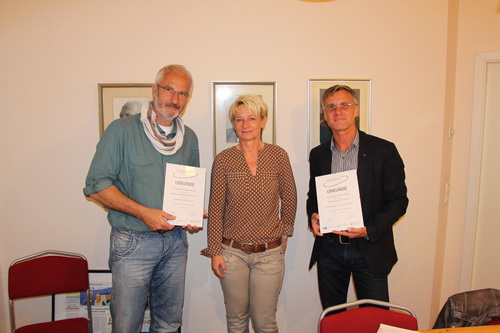 v.l.n.r: Ralf Stamer, Katrin Schattling (Schulbeauftragte für Berufsorientierung, Willy-Brandt-Schule), Kai Kuchenbecker (Schulleiter Willy-Brandt-Schule)